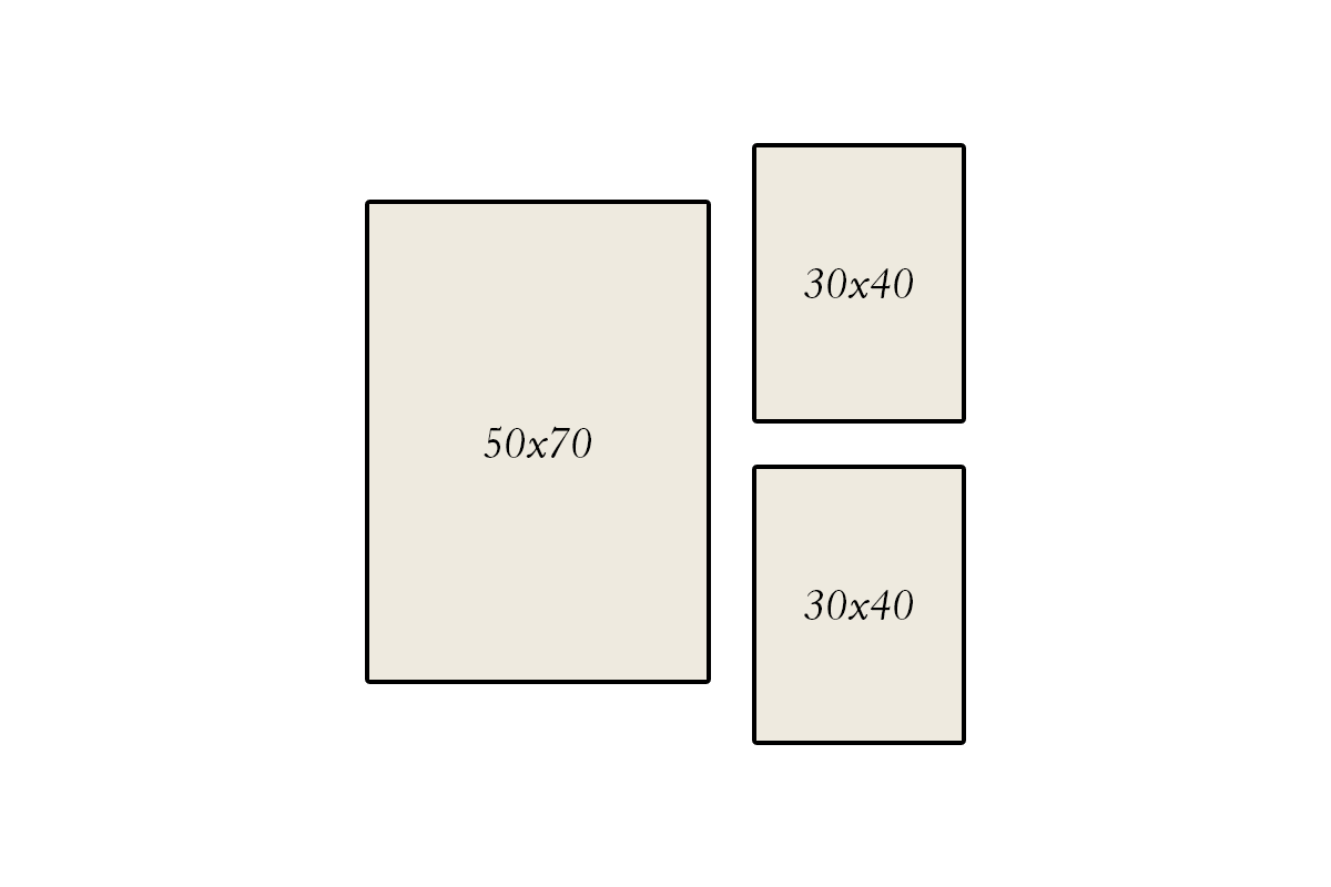 Small gallery wall template 1