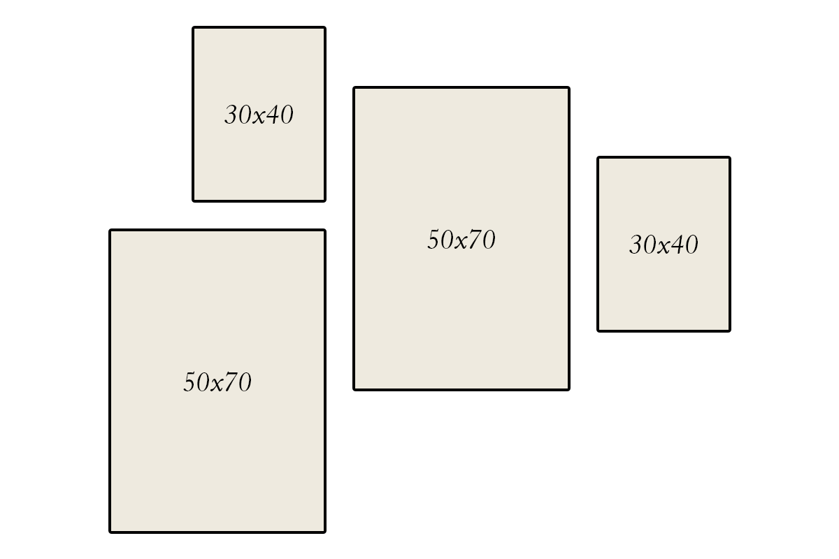 Medium sized gallery wall template 4