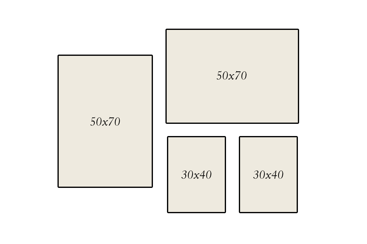 Medium sized gallery wall template 5