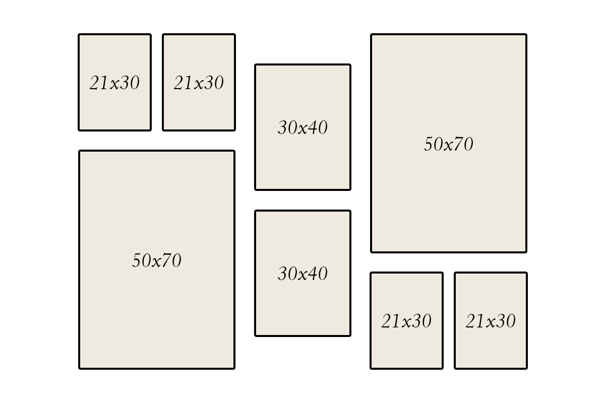 Large gallery wall template 8